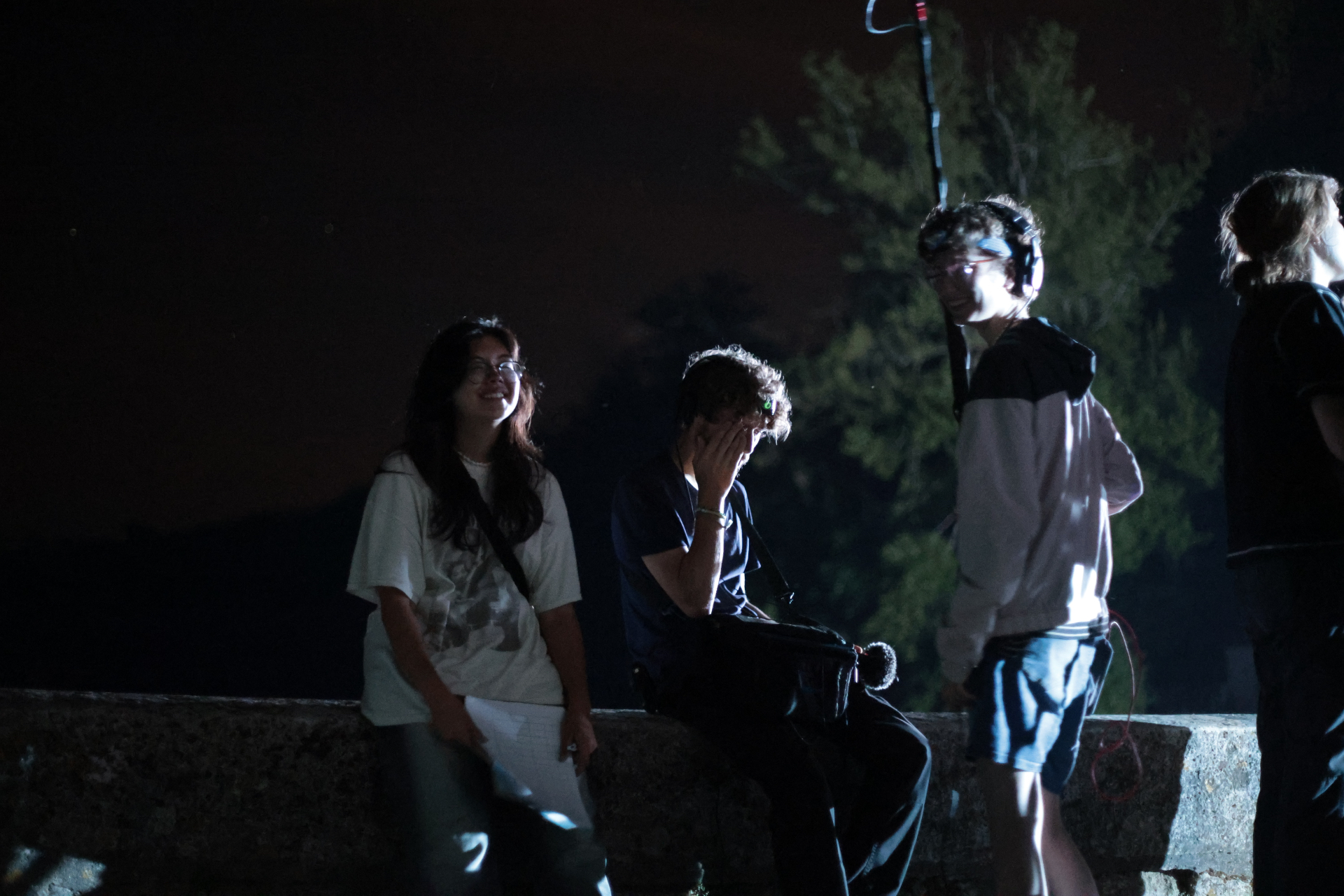 Tournage de nuit — équipe son