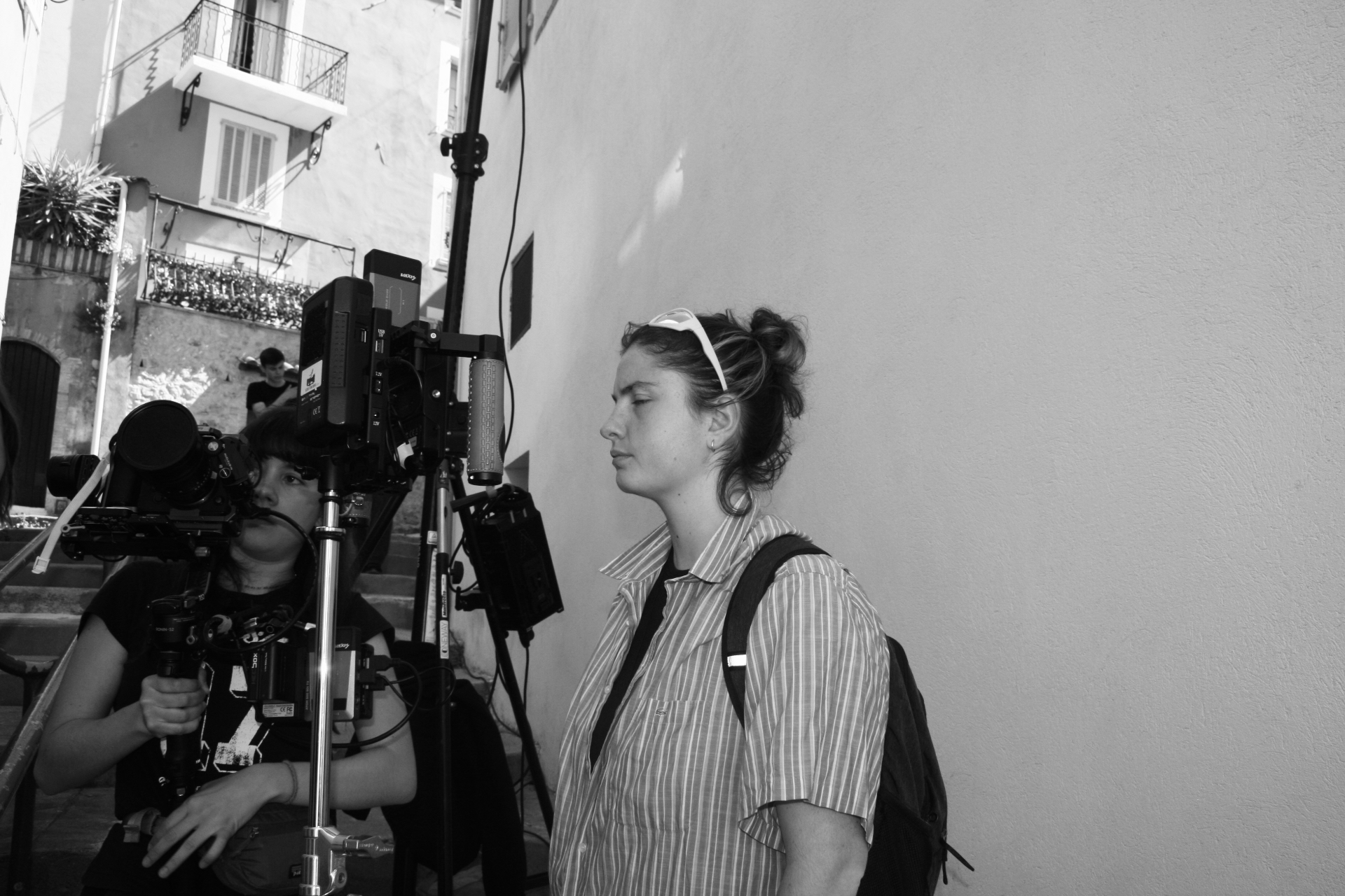 Eloïse Hoedt, réalisatrice et fondatrice de Les Films du Seuil, sur un tournage